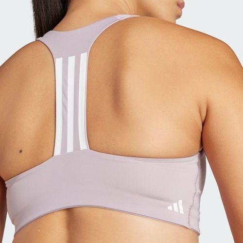 adidas Performance-Brassière de training Powerimpact 3 bandes Maintien moyen-3