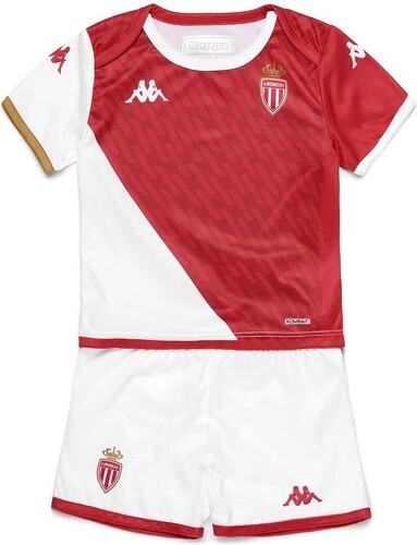 KAPPA-Ensemble Maillot et short Enfant Baby Kit Kappa Kombat Domicile As Monaco Officiel Football-image-1