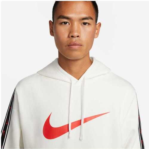 NIKE-Sweat à capuche Nike Sportswear Repeat Fleece BB blanc-2