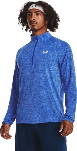 UNDER ARMOUR-T-shirt Manches Longues Bleu Roi Homme Under Armour Tech 1/2 Zip-2