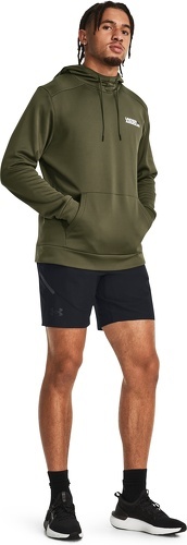 UNDER ARMOUR-SWEAT À CAPUCHE FLEECE KAKI UNDER ARMOUR-3