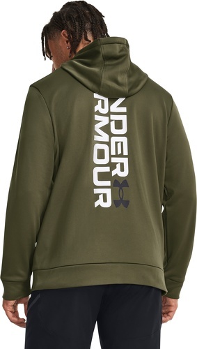 UNDER ARMOUR-SWEAT À CAPUCHE FLEECE KAKI UNDER ARMOUR-4