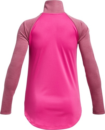 UNDER ARMOUR-T-shirt manches longues 1/2 zip fille Under Armour Tech Graphic-1