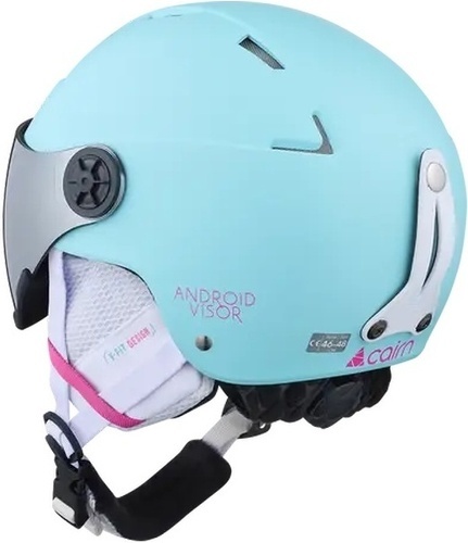 CAIRN-CAIRN Casque de ski Junior ANDROID VISOR- Turquoise / Neon Pink-1