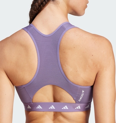 adidas Performance-Brassière de training zippée col montant Techfit PowerImpact Maintien moyen-3