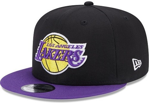 NEW ERA-New Era LA Lakers Team Side Patch Black 9FIFTY Snapback Cap-image-1