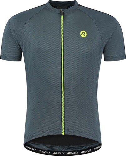 Rogelli-Maillot Manches Courtes Velo Explore - Homme - Gris/Noir/Fluor-0