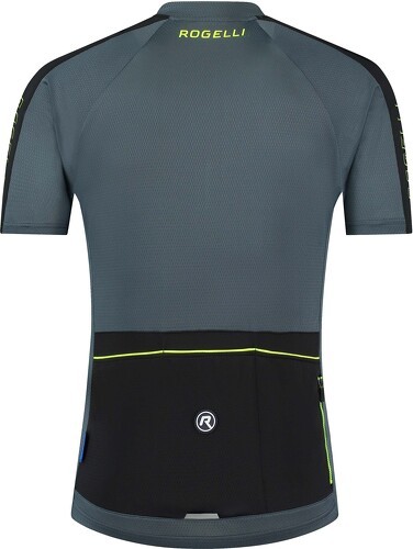Rogelli-Maillot Manches Courtes Velo Explore - Homme - Gris/Noir/Fluor-1