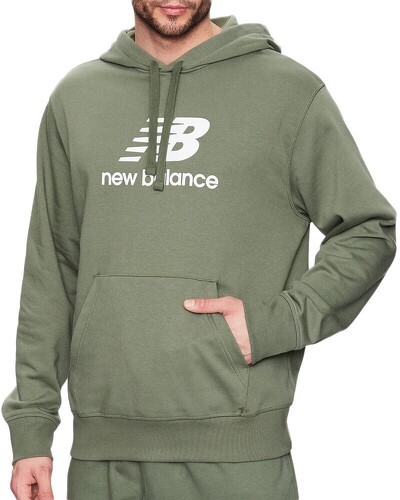 NEW BALANCE-Sweat Vert Clair Homme New Balance Essentials Stacked-0