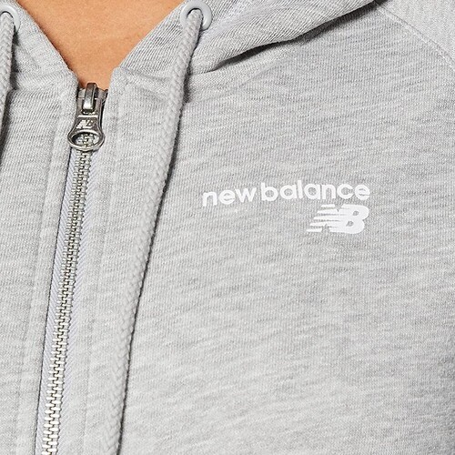 NEW BALANCE-Sweat Zippé Gris Femme New Balance Classic Core Fleece-2