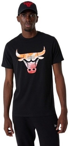 NEW ERA-T-shirt NBA Chicago Bulls New Era Sky Print Noir pour Homme-image-1