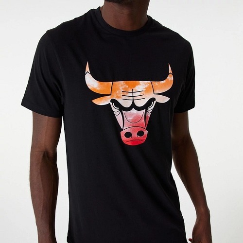 NEW ERA-T-shirt NBA Chicago Bulls New Era Sky Print Noir pour Homme-3