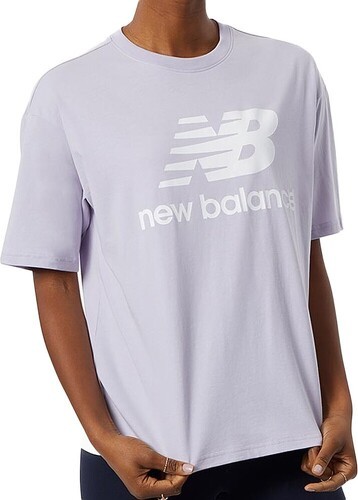 NEW BALANCE-T-shirt Mauve Femme New Balance Stacked-image-1