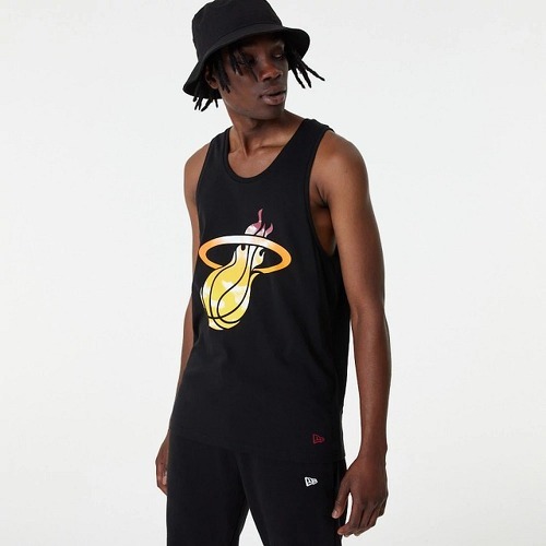 NEW ERA-Débardeur NBA Miami Heat New Era Sky Print Noir pour homme-1