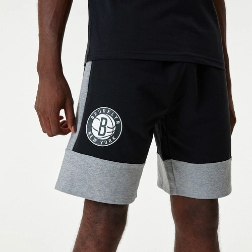 NEW ERA-Short NBA Brooklyn nets New Era Colour Block Noir pour homme-1