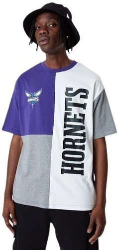 NEW ERA-T-Shirt NBA Charlotte Hornets New Era Cut and Sew Oversize Violet-image-1