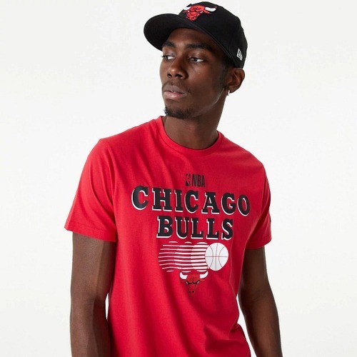 NEW ERA-T-shirt NBA Chicago Bulls New Era team Graphic Rouge pour Homme-3