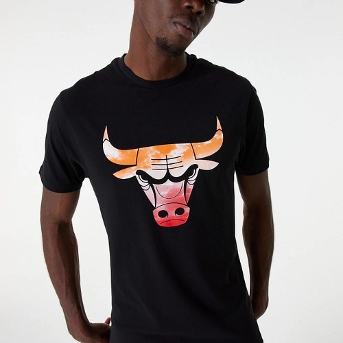 NEW ERA-T-shirt NBA Chicago Bulls New Era Sky Print Noir pour Homme-1