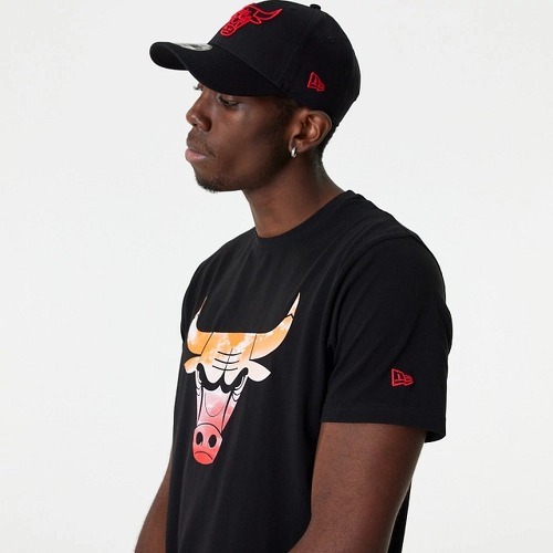 NEW ERA-T-shirt NBA Chicago Bulls New Era Sky Print Noir pour Homme-4