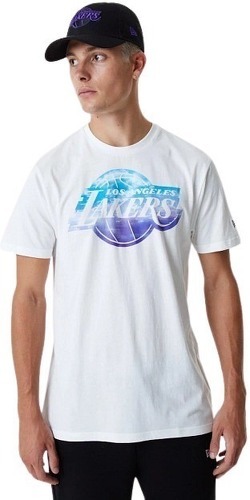 NEW ERA-T-shirt NBA Los Angeles Lakers New Era Sky Print Blanc pour Homme-image-1