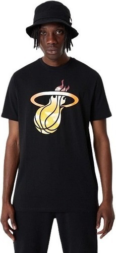 NEW ERA-T-shirt NBA Miami Heat New Era Sky Print Noir pour Homme-image-1