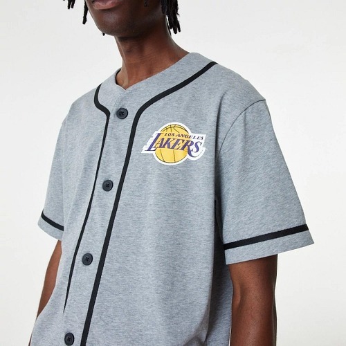 NEW ERA-Maillot de Baseball NBA Los Angeles Lakers New era Jersey Gris-2