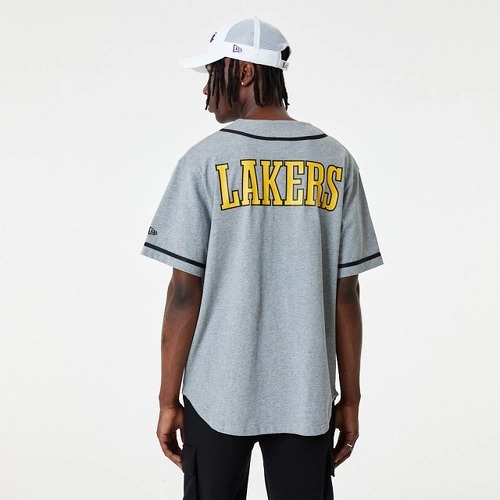 NEW ERA-Maillot de Baseball NBA Los Angeles Lakers New era Jersey Gris-1