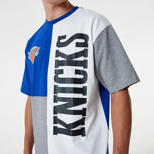 NEW ERA-T-Shirt NBA New York Knicks New Era Cut and Sew Oversize Bleu-1