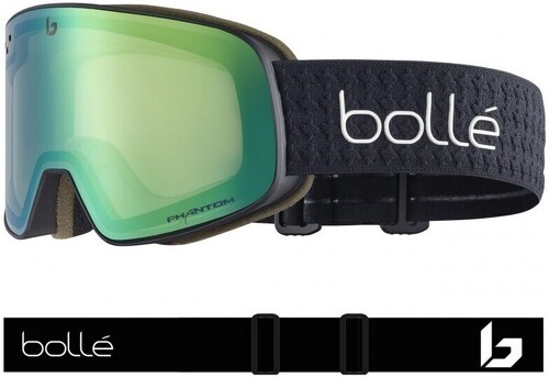 BOLLE-BOLLE Masque de ski NEVADA - couleur BLACK CORP MATTE / ecran PHANTOM Green PHOTOCHROMIC 1 à 3-2