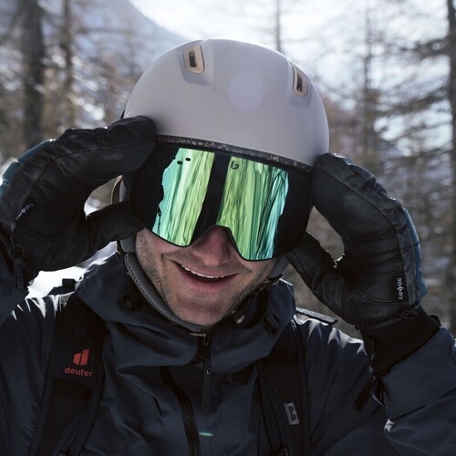 BOLLE-BOLLE Masque de ski NEVADA - couleur BLACK CORP MATTE / ecran PHANTOM Green PHOTOCHROMIC 1 à 3-3