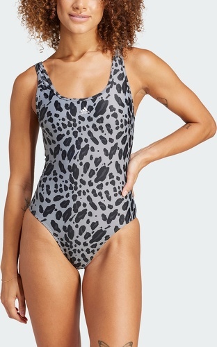 adidas Performance-Maillot de bain imprimé animal dos en U Essentials-3