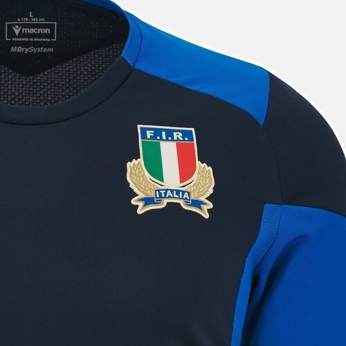 MACRON-T-SHIRT D'ENTRAÎNEMENT BLEU ITALIE RWC23-2