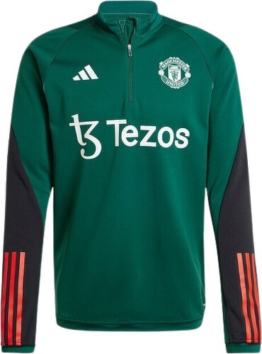 adidas Performance-Sweat col zippé Adidas Manchester United FC Vert-image-1