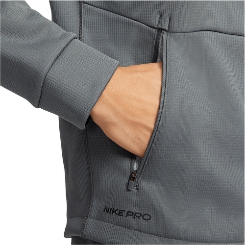 NIKE-Veste à capuche Nike Pro Therma-Fit gris foncé-3