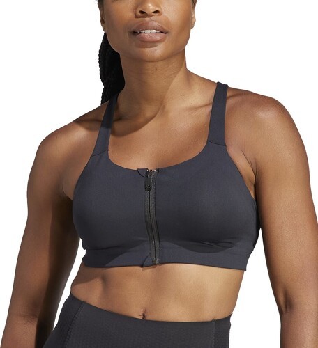 adidas Performance-TLRD Impact Luxe Zip Bra-image-1