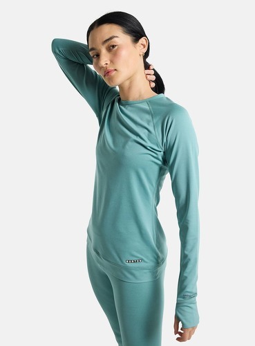 BURTON-Sous-vêtement Technique Burton Lightweight X Base Layer Crewneck Vert Femme-3