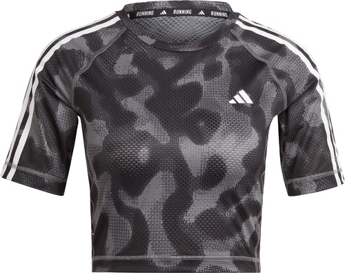 adidas Performance-T-shirt imprimé intégral Own the Run 3 bandes-image-1