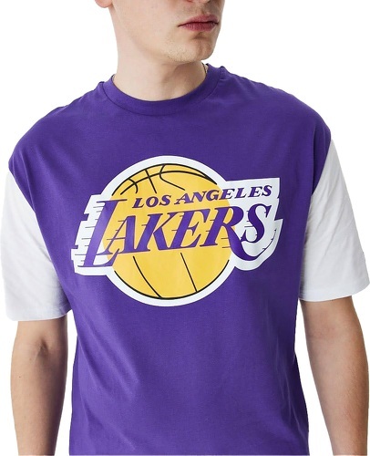 NEW ERA-T Shirt Nba Los Angeles Lakers New Era Colour Block Oversize-2