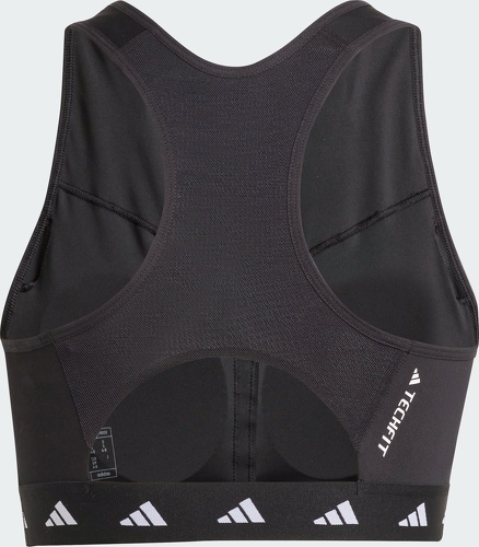 adidas Performance-Brassière de training zippée col montant Techfit PowerImpact Maintien moyen-1