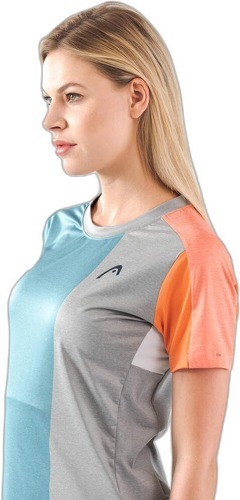 HEAD-T-Shirt Head Padel Tech Femme Gris / Bleu-4