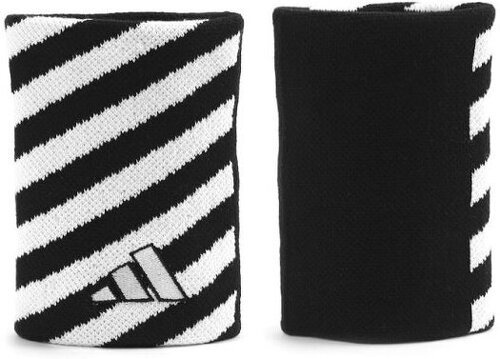adidas Performance-Poignets Double Largeur Adidas x2 Noir/Blanc Logo-image-1