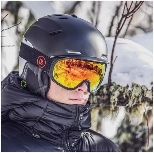 LOUBSOL-LOUBSOL Masque de ski LS4 OTG - Miroir rouge Cat 3 - Noir/Rouge-4