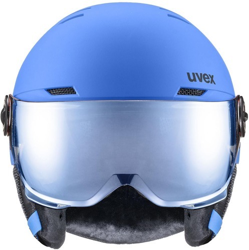 UVEX-Casque De Ski / Snow Uvex Rocket Jr Visor Blue Matt  Garçon-1