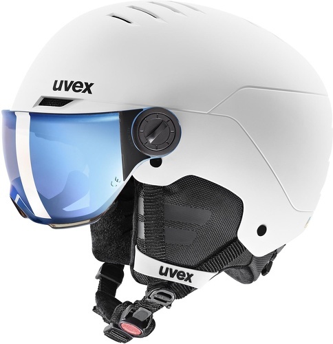 UVEX-Casque De Ski / Snow Uvex Rocket Jr Visor White-black M  Garçon-0