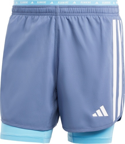 adidas Performance-Own The Run 3-Stripe 2In1 Shorts-image-1
