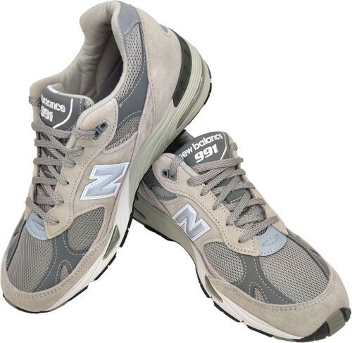 NEW BALANCE-Baskets 991v1 Gray/Silver Metallic-4