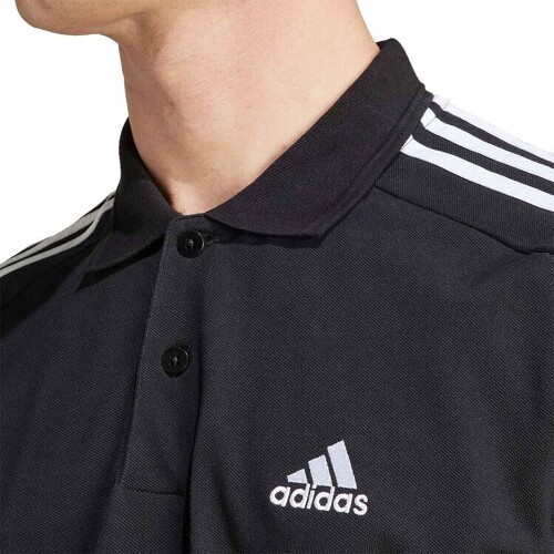 adidas Sportswear-Polo à petit logo et 3 bandes en piqué brodé Essentials-1