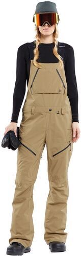 VOLCOM-Salopette De Ski/snow Volcom Elm Stretch Gore Bib Overall Beige Femme-2