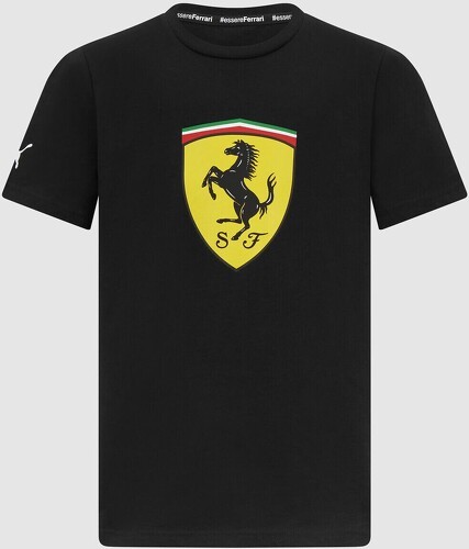 SCUDERIA FERRARI-T-Shirt Bouclier Noir pour Enfant - PUMA Scuderia Ferrari Formule 1-1