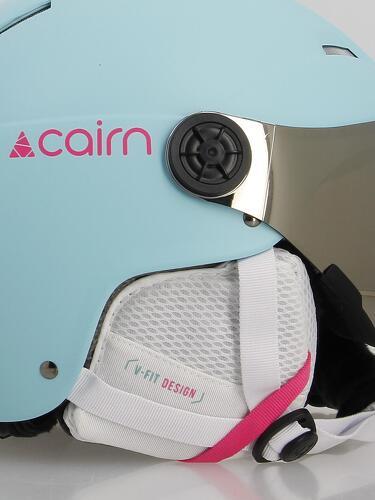 CAIRN-CAIRN Casque de ski Junior ANDROID VISOR- Turquoise / Neon Pink-3